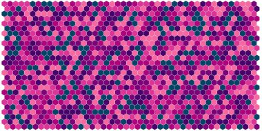 Altıgen kılavuz arka plan doku deseninin renkli. Petek vektör arka plan. İzometrik geometri. En boy oranı 2:1