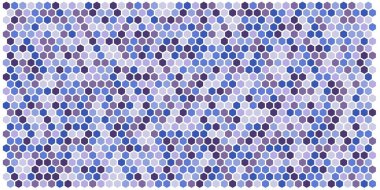 Altıgen kılavuz arka plan doku deseninin renkli. Petek vektör arka plan. İzometrik geometri. En boy oranı 2:1