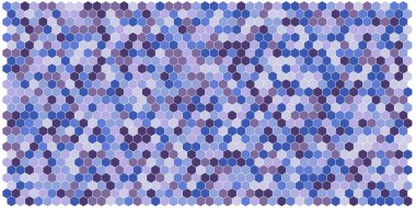 Altıgen kılavuz arka plan doku deseninin renkli. Petek vektör arka plan. İzometrik geometri. En boy oranı 2:1