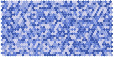 Altıgen kılavuz arka plan doku deseninin renkli. Petek vektör arka plan. İzometrik geometri. En boy oranı 2:1