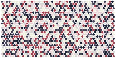 Altıgen kılavuz arka plan doku deseninin renkli. Petek vektör arka plan. İzometrik geometri. En boy oranı 2:1