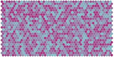 Altıgen kılavuz arka plan doku deseninin renkli. Petek vektör arka plan. İzometrik geometri. En boy oranı 2:1