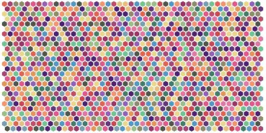 Altıgen kılavuz arka plan doku deseninin renkli. Petek vektör arka plan. İzometrik geometri. En boy oranı 2:1