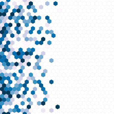 Grenli desen altıgenler renkli oluşur. Petek vektör arka plan. İzometrik geometri soyutlama. En boy oranı 1:1