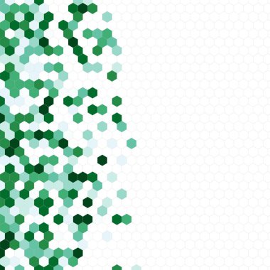 Grenli desen altıgenler renkli oluşur. Petek vektör arka plan. İzometrik geometri soyutlama. En boy oranı 1:1