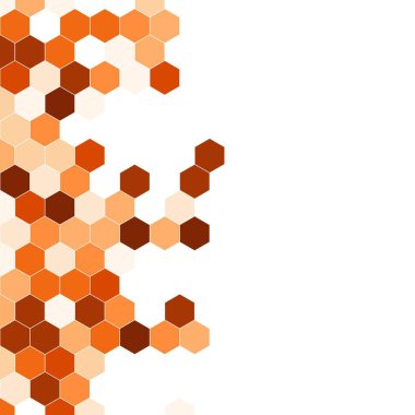 Grenli desen altıgenler renkli oluşur. Petek vektör arka plan. İzometrik geometri soyutlama. En boy oranı 1:1