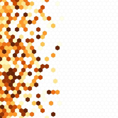 Grenli desen altıgenler renkli oluşur. Petek vektör arka plan. İzometrik geometri soyutlama. En boy oranı 1:1