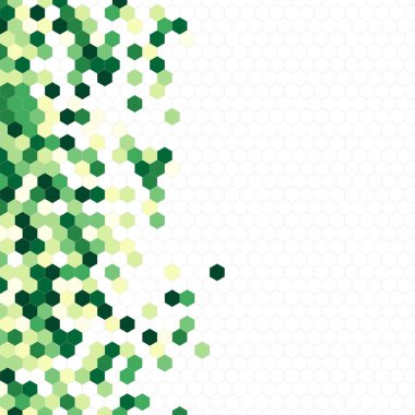 Grenli desen altıgenler renkli oluşur. Petek vektör arka plan. İzometrik geometri soyutlama. En boy oranı 1:1