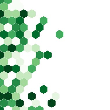 Grenli desen altıgenler renkli oluşur. Petek vektör arka plan. İzometrik geometri soyutlama. En boy oranı 1:1