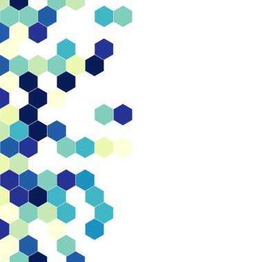 Grenli desen altıgenler renkli oluşur. Petek vektör arka plan. İzometrik geometri soyutlama. En boy oranı 1:1