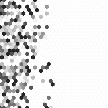 Grenli desen altıgenler renkli oluşur. Petek vektör arka plan. İzometrik geometri soyutlama. En boy oranı 1:1