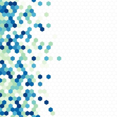 Grenli desen altıgenler renkli oluşur. Petek vektör arka plan. İzometrik geometri soyutlama. En boy oranı 1:1
