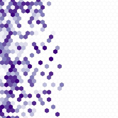 Grenli desen altıgenler renkli oluşur. Petek vektör arka plan. İzometrik geometri soyutlama. En boy oranı 1:1