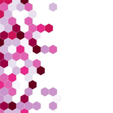 Grenli desen altıgenler renkli oluşur. Petek vektör arka plan. İzometrik geometri soyutlama. En boy oranı 1:1