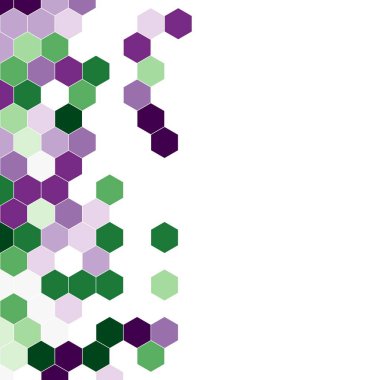 Grenli desen altıgenler renkli oluşur. Petek vektör arka plan. İzometrik geometri soyutlama. En boy oranı 1:1