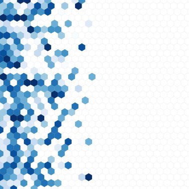 Grenli desen altıgenler renkli oluşur. Petek vektör arka plan. İzometrik geometri soyutlama. En boy oranı 1:1