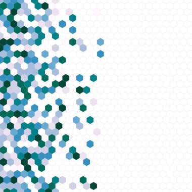 Grenli desen altıgenler renkli oluşur. Petek vektör arka plan. İzometrik geometri soyutlama. En boy oranı 1:1