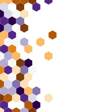 Grenli desen altıgenler renkli oluşur. Petek vektör arka plan. İzometrik geometri soyutlama. En boy oranı 1:1