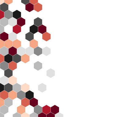 Grenli desen altıgenler renkli oluşur. Petek vektör arka plan. İzometrik geometri soyutlama. En boy oranı 1:1