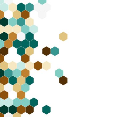 Grenli desen altıgenler renkli oluşur. Petek vektör arka plan. İzometrik geometri soyutlama. En boy oranı 1:1