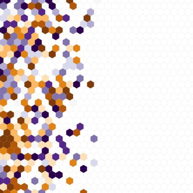 Grenli desen altıgenler renkli oluşur. Petek vektör arka plan. İzometrik geometri soyutlama. En boy oranı 1:1