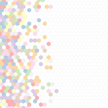 Grenli desen altıgenler renkli oluşur. Petek vektör arka plan. İzometrik geometri soyutlama. En boy oranı 1:1