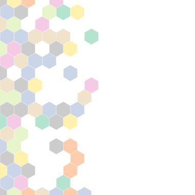 Grenli desen altıgenler renkli oluşur. Petek vektör arka plan. İzometrik geometri soyutlama. En boy oranı 1:1