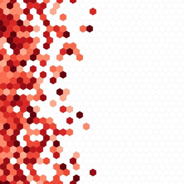 Grenli desen altıgenler renkli oluşur. Petek vektör arka plan. İzometrik geometri soyutlama. En boy oranı 1:1