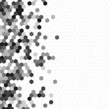 Grenli desen altıgenler renkli oluşur. Petek vektör arka plan. İzometrik geometri soyutlama. En boy oranı 1:1