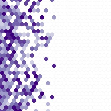 Grenli desen altıgenler renkli oluşur. Petek vektör arka plan. İzometrik geometri soyutlama. En boy oranı 1:1