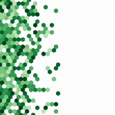 Grenli desen altıgenler renkli oluşur. Petek vektör arka plan. İzometrik geometri soyutlama. En boy oranı 1:1