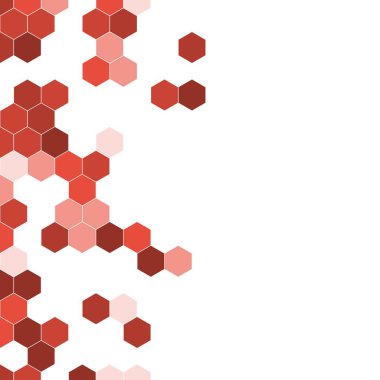 Grenli desen altıgenler renkli oluşur. Petek vektör arka plan. İzometrik geometri soyutlama. En boy oranı 1:1