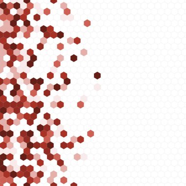 Grenli desen altıgenler renkli oluşur. Petek vektör arka plan. İzometrik geometri soyutlama. En boy oranı 1:1