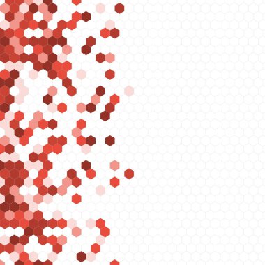 Grenli desen altıgenler renkli oluşur. Petek vektör arka plan. İzometrik geometri soyutlama. En boy oranı 1:1