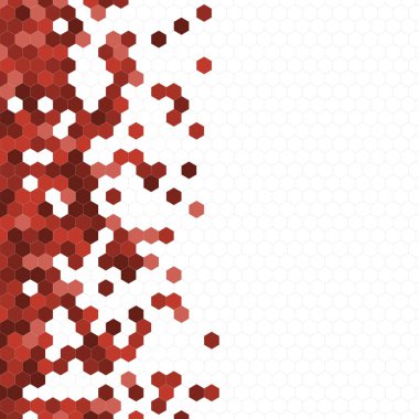 Grenli desen altıgenler renkli oluşur. Petek vektör arka plan. İzometrik geometri soyutlama. En boy oranı 1:1