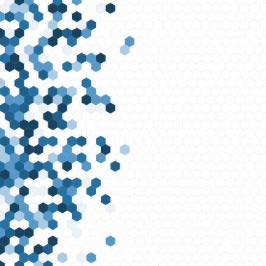 Grenli desen altıgenler renkli oluşur. Petek vektör arka plan. İzometrik geometri soyutlama. En boy oranı 1:1