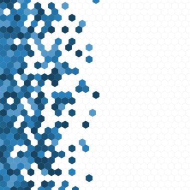 Grenli desen altıgenler renkli oluşur. Petek vektör arka plan. İzometrik geometri soyutlama. En boy oranı 1:1