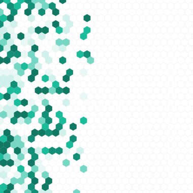 Grenli desen altıgenler renkli oluşur. Petek vektör arka plan. İzometrik geometri soyutlama. En boy oranı 1:1