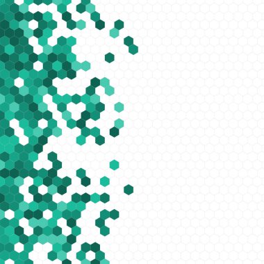 Grenli desen altıgenler renkli oluşur. Petek vektör arka plan. İzometrik geometri soyutlama. En boy oranı 1:1