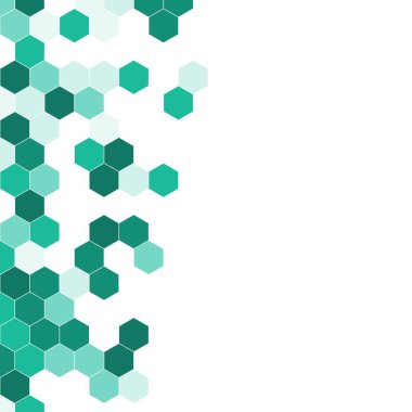 Grenli desen altıgenler renkli oluşur. Petek vektör arka plan. İzometrik geometri soyutlama. En boy oranı 1:1