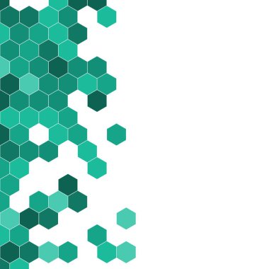 Grenli desen altıgenler renkli oluşur. Petek vektör arka plan. İzometrik geometri soyutlama. En boy oranı 1:1