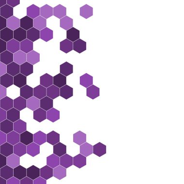 Grenli desen altıgenler renkli oluşur. Petek vektör arka plan. İzometrik geometri soyutlama. En boy oranı 1:1