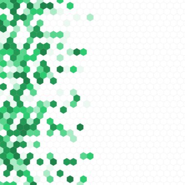 Grenli desen altıgenler renkli oluşur. Petek vektör arka plan. İzometrik geometri soyutlama. En boy oranı 1:1