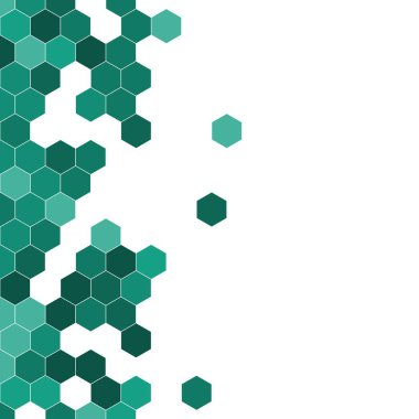 Grenli desen altıgenler renkli oluşur. Petek vektör arka plan. İzometrik geometri soyutlama. En boy oranı 1:1