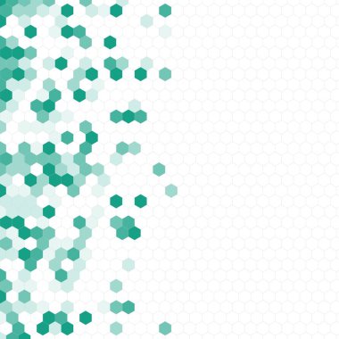 Grenli desen altıgenler renkli oluşur. Petek vektör arka plan. İzometrik geometri soyutlama. En boy oranı 1:1