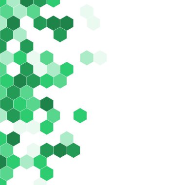 Grenli desen altıgenler renkli oluşur. Petek vektör arka plan. İzometrik geometri soyutlama. En boy oranı 1:1