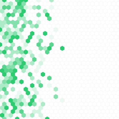 Grenli desen altıgenler renkli oluşur. Petek vektör arka plan. İzometrik geometri soyutlama. En boy oranı 1:1