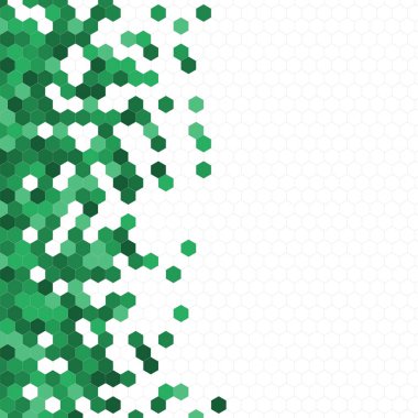 Grenli desen altıgenler renkli oluşur. Petek vektör arka plan. İzometrik geometri soyutlama. En boy oranı 1:1