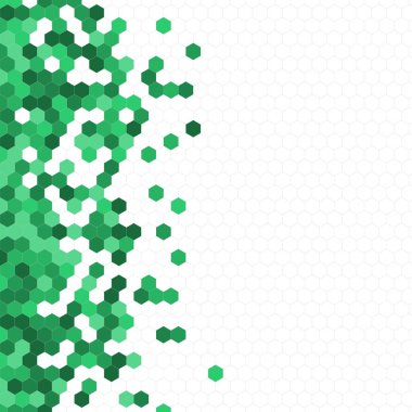 Grenli desen altıgenler renkli oluşur. Petek vektör arka plan. İzometrik geometri soyutlama. En boy oranı 1:1