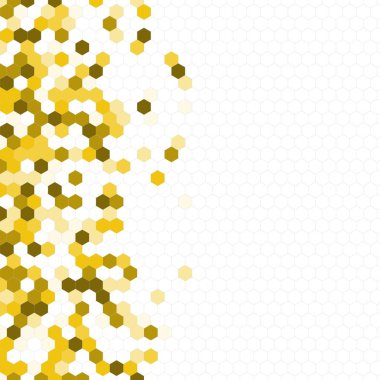 Grenli desen altıgenler renkli oluşur. Petek vektör arka plan. İzometrik geometri soyutlama. En boy oranı 1:1